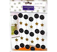 Spot on Gifts 40th Door Curtain in Jet Black Spot on Gifts Jet Black