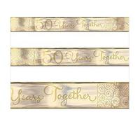 Spot On Gifts 50Th Anniversary Banner Gold (One Size)