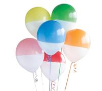 Spot On Gifts Latex Two Tone Balloons (Pack Of 6) Multicoloured (One Size)