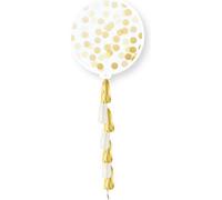 Spot On Gifts Tel Confetti Balloon Clear/gold (One Size)
