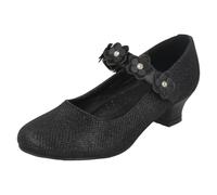 Spot On Girls Glittery Mid Heel Party Shoes