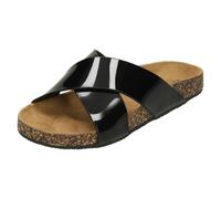 Spot On Girls Hi-Shine Mules - Black Synthetic - UK Size 3 - EU Size 35 - US Size 4
