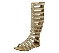 Spot On Girls Knee High Gladiator Sandals