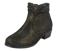 Spot On Girls Mid Heel Rouched Ankle Boots - Black Microfibre - UK Size 11 - EU Size 29 - US Size 12