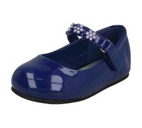 Spot On Girls Spot On Diamante Flower Strap Ballerinas H2487 - Navy - UK 5 Infant