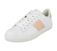 Spot On Girls Spot On Flat Lace Up Trainers - White/Pink - UK 4 Child