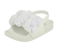 Spot On Girls Spot On Ruffle Vamp Sliders - White - UK 8 Child