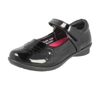 Spot On Girls Strap Fastening Mary Jane School Shoes H2674 - Black Synthetic Patent - UK Size 13 - EU Size 32 - US Size 1