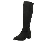 Spot On Ladies Block Heel Wide Fitting Knee High Boots F51256 - Black Microfibre - UK Size 4 - EU Size 37 - US Size 6