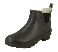 Spot On Ladies Elle Sport Ankle Wellington Chelsea Boots With Warm Fur Lining X1R277
