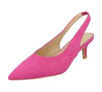 Spot On Ladies Heeled Stiletto Slingback Heels F90111 - Fuchsia Microfibre - UK Size 7 - EU Size 40 - US Size 9
