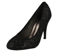 Spot On Ladies High Heel Court Lace Design