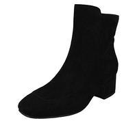 Spot On Ladies Mid Heel Ankle Boots F51095 - Black Microfibre - UK Size 5 - EU Size 38 - US Size 7