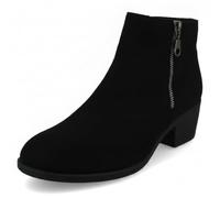 Spot On Ladies Mid Heel Ankle Boots F51168 - Black Microfibre - UK Size 7 - EU Size 40 - US Size 9