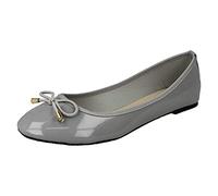 Spot On Ladies Patent Ballerina Shoes