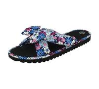 Spot On Ladies Slip On Summer Flip Flops F00427 - Blue Textile - UK Size 4 - EU Size 37 - US Size 6