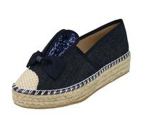 Spot On Ladies Spot On Bunny Ears Canvas Shoes F9982 - Navy - UK 5