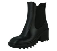 Spot On Ladies Spot On Chunky Heel Ankle Boots X1267 - Black - UK 4