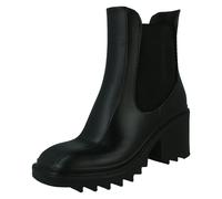 Spot On Ladies Spot On Chunky Heel Ankle Boots X1267 - Black - UK 5