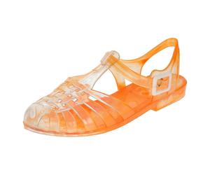 Spot On Ladies Spot On Closed Toe Jelly Shoes - Orange - UK 3