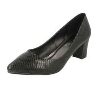 Spot On Ladies Spot On Court Shoes - Black Snake Print - UK 5