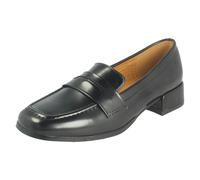 Spot On Women's Classic Penny Loafer with Low Block Heel in Black | Size: 8 Spot On Black 8