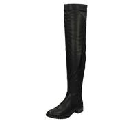 Spot On Ladies Spot On Over The Knee Boots - Black PU - UK 4