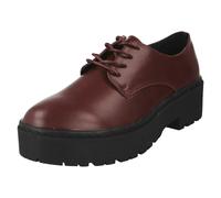 Spot On Ladies Spot On Platform Shoes - Burgundy - UK 3
