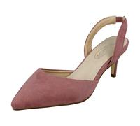 Spot On Ladies Spot On Pointed Kitten Heel - Mauve - UK 5