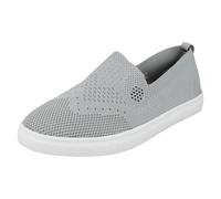 Spot On Ladies Spot On Punched Design Pumps - Grey - UK 8