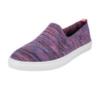 Spot On Ladies Spot On Punched Design Pumps - Navy/Fuchsia - UK 7