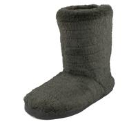 Spot On Ladies Spot On Soft Faux Fur Slipper Boots - Grey - UK 3/4