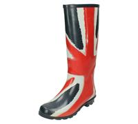 Spot On Ladies Spot On Union Flag Wellington Boots - Navy/Red - UK 8