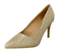 Spot On Ladies Wide Fit Court High Heels F90110