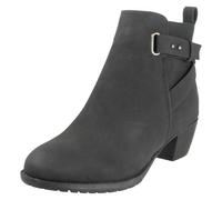 Spot On Ladies Wide Fit Zip Up Ankle Boots F51258 - Black Synthetic - UK Size 6 - EU Size 39 - US Size 8