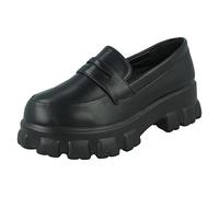 Ladies Spot On Wide Fitting Loafers