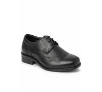 Spot On Men's Classic Brogue Lace Up Formal Shoes in Jet Black | Size: 5 Spot On Jet Black 5