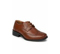 Spot On Men's Classic Brogue Lace Up Formal Shoes in Tan | Size: 3 Spot On Tan 3