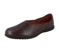 Spot On Mens Maverick Comfort Leather House Slippers X2124 - Burgundy Leather - UK Size 10 - EU Size 44 - US Size 11