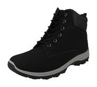 Spot On Mens Spot On Casual Lace Up Ankle Boots A3075 - Black - UK 9