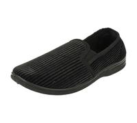 Spot On Mens Spot On Quality Slippers - Black - UK 8