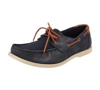 Spot On Mens Thomas Blunt Leather Deck Shoes A2222 - Navy Leather - UK Size 9 - EU Size 43 - US Size 10