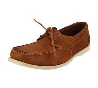 Spot On Mens Thomas Blunt Leather Deck Shoes A2222 - Tan Leather - UK Size 12 - EU Size 46 - US Size 13
