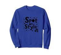 Spot on Style: Playful Polka Dot Fashion Statement Sweatshirt, Adult Unisex, Royal Blue, XXL