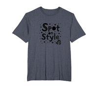 Spot on Style: Playful Polka Dot Fashion Statement T-Shirt, Men's Big and Tall, Heather Blue, 4X Tall