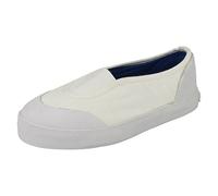 Spot On Unisex Slip On Canvas Shoes YSG2703 - White Textile - UK Size 10 - EU Size 28 - US Size 11