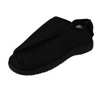 Spot On Unisex Spot On Perforated Cross Over Wide Fitting Slippers - Black - UK 3-4