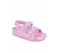 Spot On Women's Adjustable Double Buckle Strap Sandals in Pink | Size: 11 Spot On Pink 11