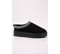 Spot On Women's 'Angel' Aztec Detail Faux Fur Lining Platform Suedette Boots in Black | Size: 6 Spot On Black 6