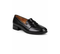 Spot On Women's Classic Penny Loafer with Low Block Heel in Black | Size: 5 Spot On Black 5